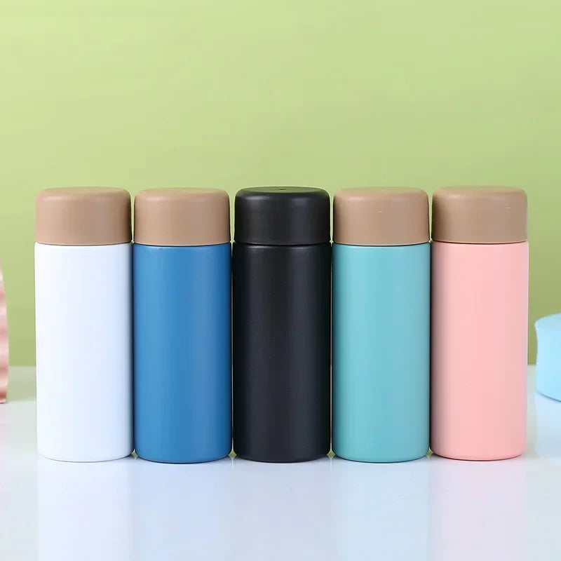 120ml Mini Thermos Cup Thermos Water Bottle Coffee Mug Stainless Steel Travel Beverage Water Bottle Thermal Vacuum Flask