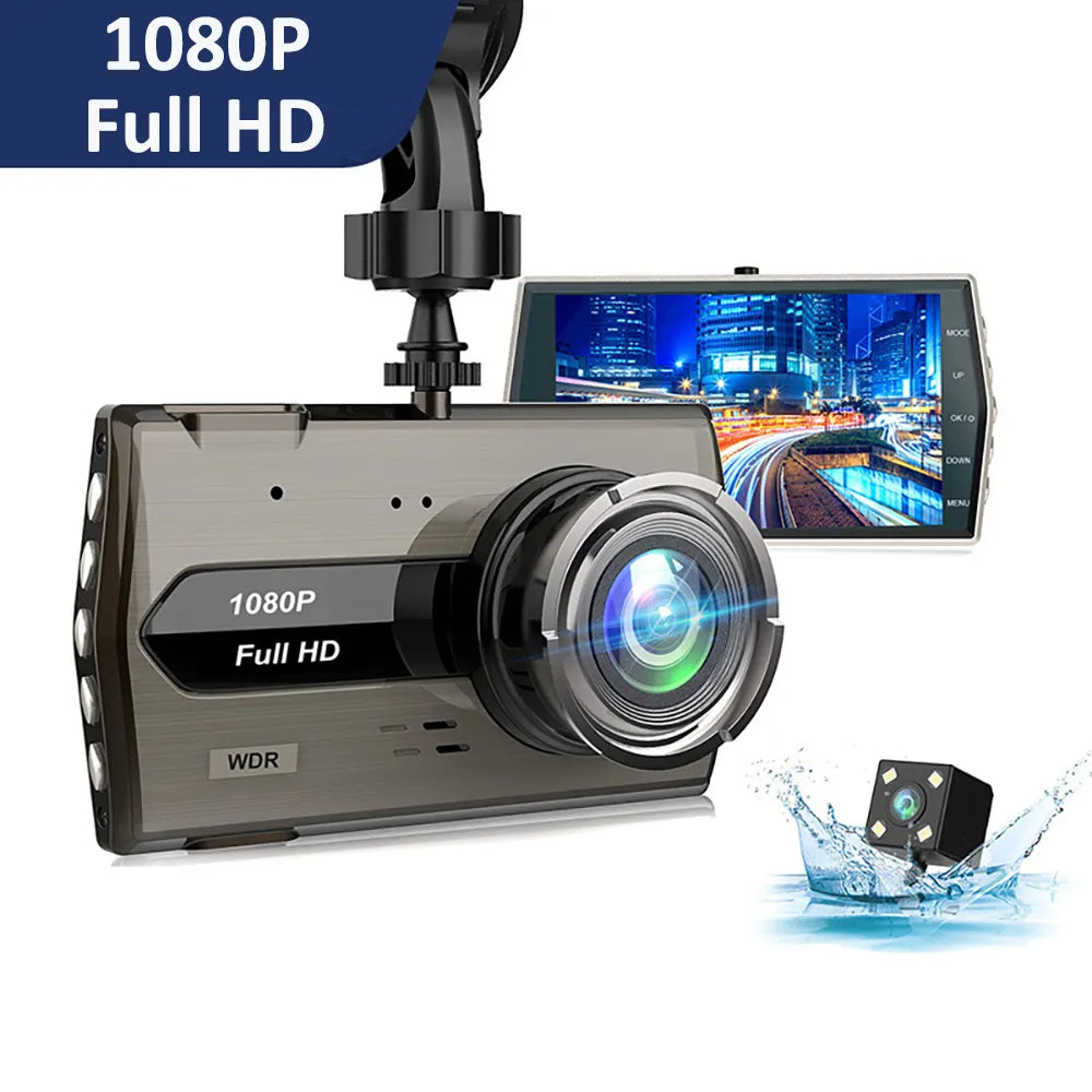 Car DVR Full HD 1080P Dash Cam Rear View Drive Video Recorder Night Vision Vehicle Black Box Dashcam Auto Camera Car Accessories