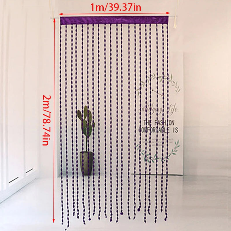 Vintage String Curtain Door Curtain Thread Tassel Curtains Windows Doors Living Room Divider Home Party Wedding Decoration