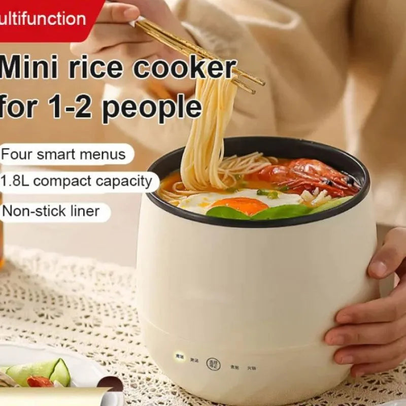 Multifunctional Electric Mimi Cooker Smart Multifunction Cooking Pot Portable 1-2 People Electric Pot Fast Heating Rice Cookware