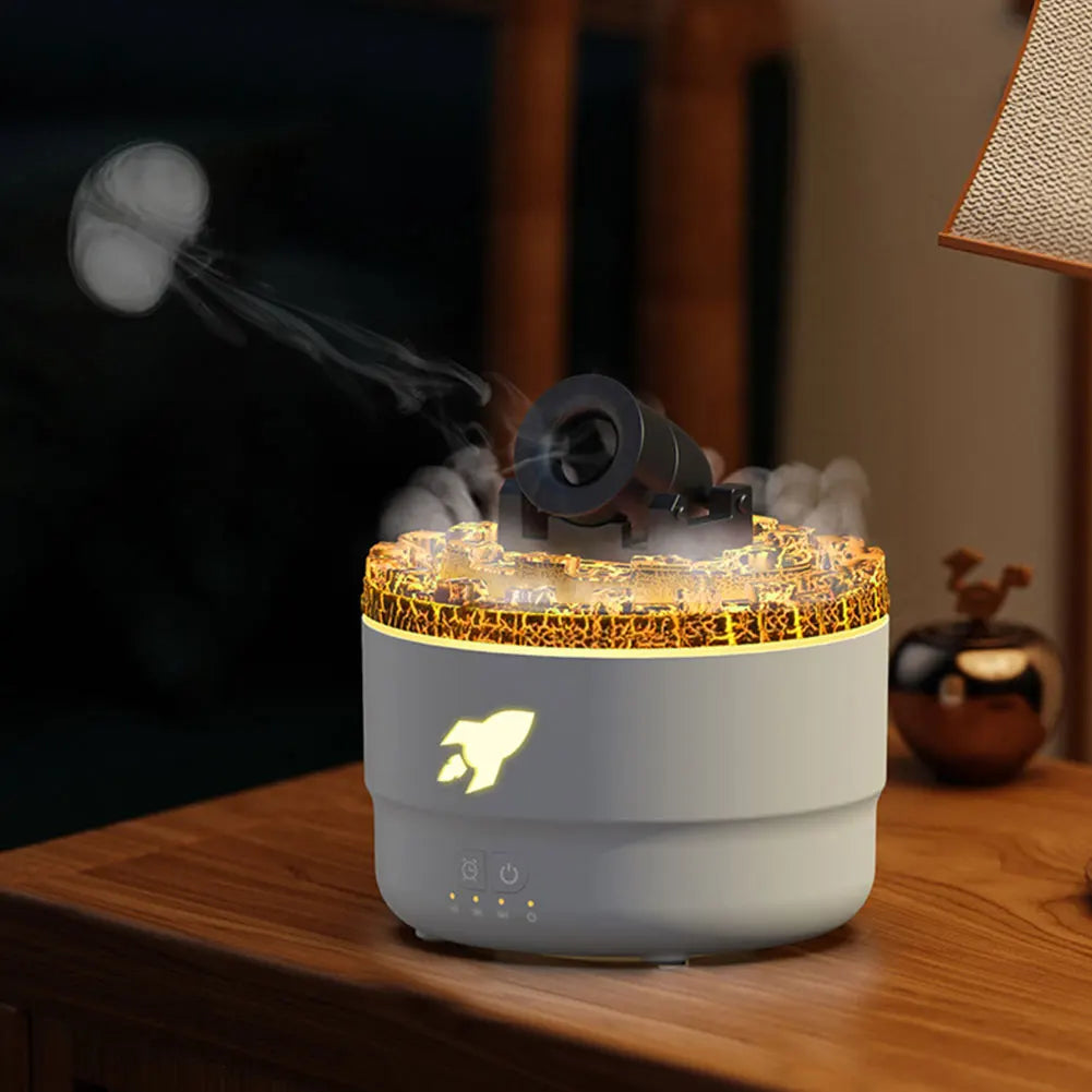 Cannon Blast Aroma Humidifier Essential Oil Diffuser Air Humidifier Aromatherapy Diffuser Volcanic Crack Light Cannons Humidifie