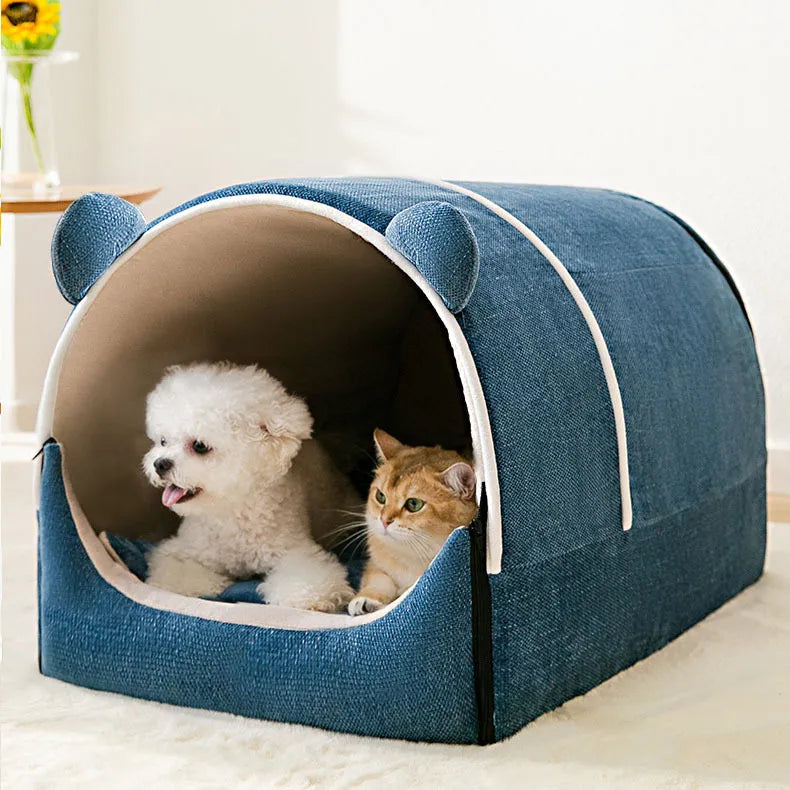 Four Seasons Dog Kennel Dog Bed Removable Washable House Enclosed Indoor Oversized Cat Kennel Pet Kennel Supplies Cat Bed