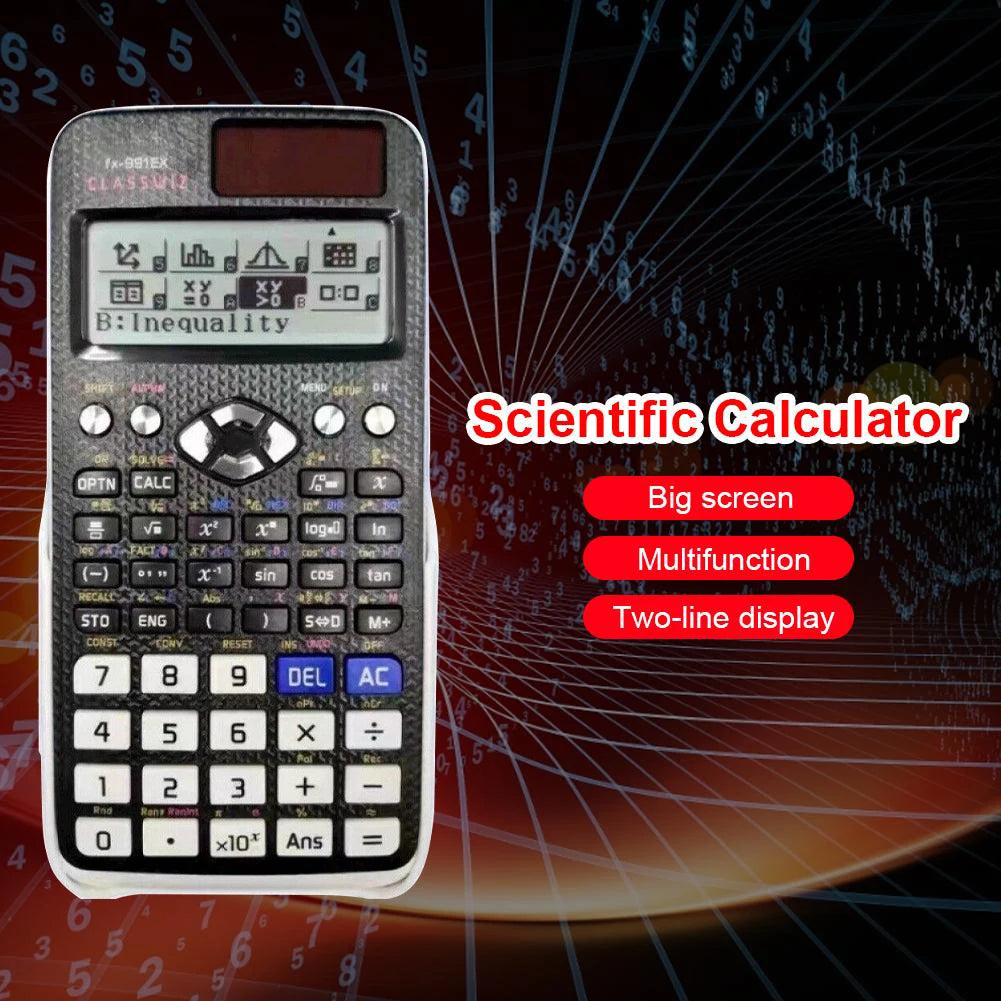 Scientific Calculator Multi-purpose Portable Student Calculator 696 Function For High School Math Calculator Vector Test Counter