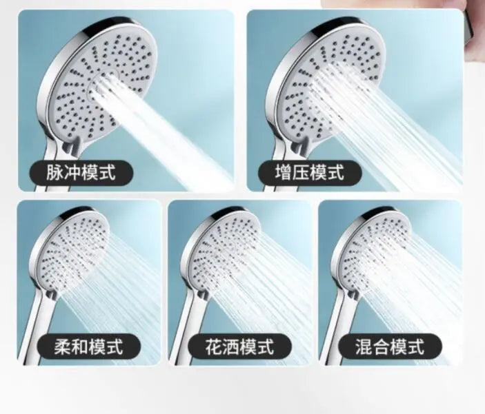 12CM Big Panel Handheld Shower Head 3 Functions Pressurized Water Saving Shower Head Faucet Replacement Bathroom Accessories