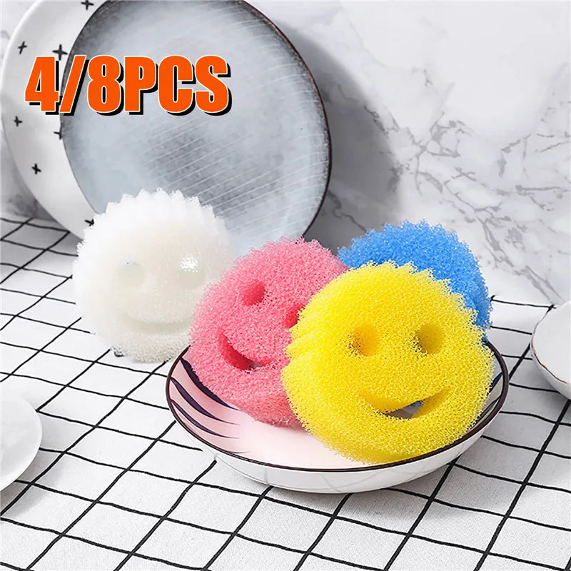 8/4PCS Creativity Household Magic Dishwashing Sponge Kitchen Bathroom Migic Cleaning Wipe Strong Scouring Pad Miracle Sponge