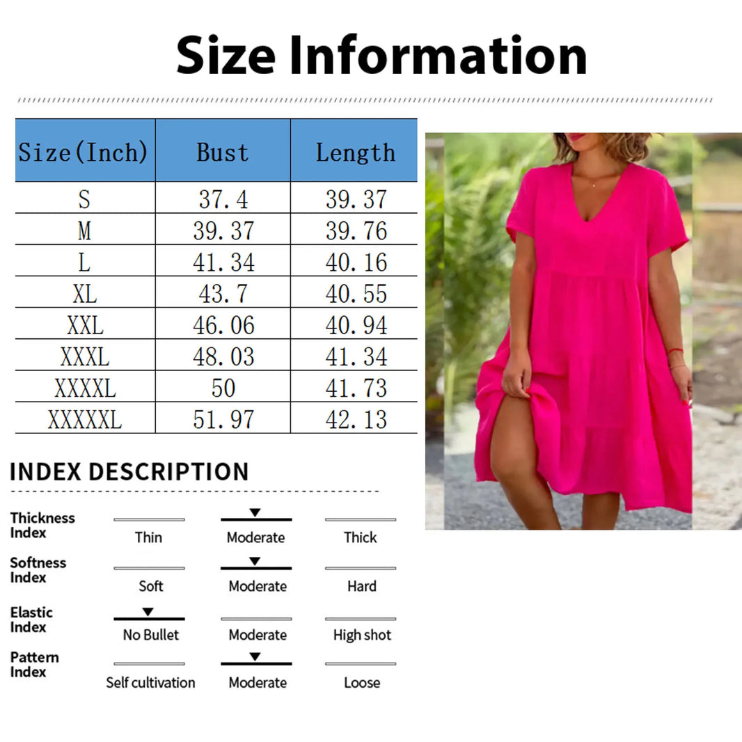 Summer European and American Plus Size Women's Skirts Loose Casual Short Sleeve Belted Elegant Large Size Dress