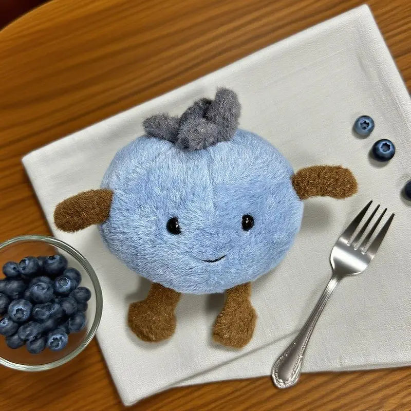 12*13cm Plush Blueberry Toys Kawaii Blue Fruit Stuffed Plush Cartoon Toys for Boys Girls Christmas Birthday Gifts