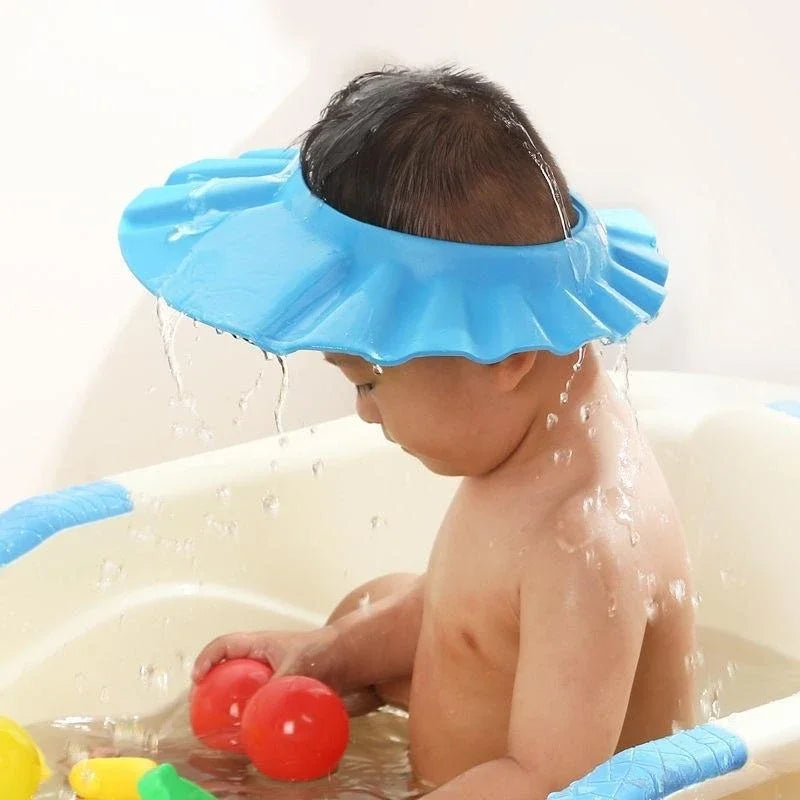 Adjustable Child Kids Waterproof Eye Protection Ear Protection Bath Visor Wash Hair Shield Shampoo Hat Baby Shower Caps