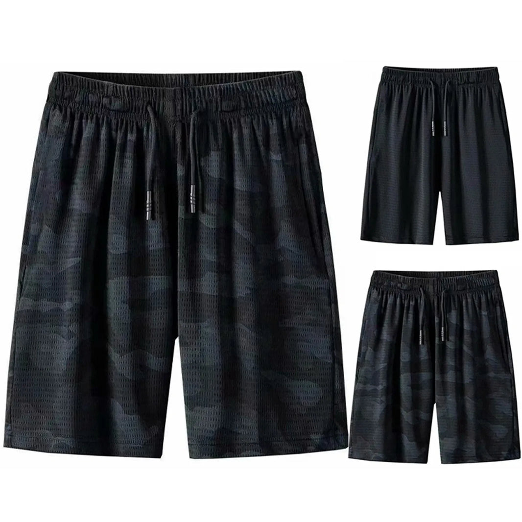 Swim Trunks Men Long Big And Tall Men's Multifunctional 5 Minute Pants Solid Color Beach Sports Fitness Work Out Shorts Men
