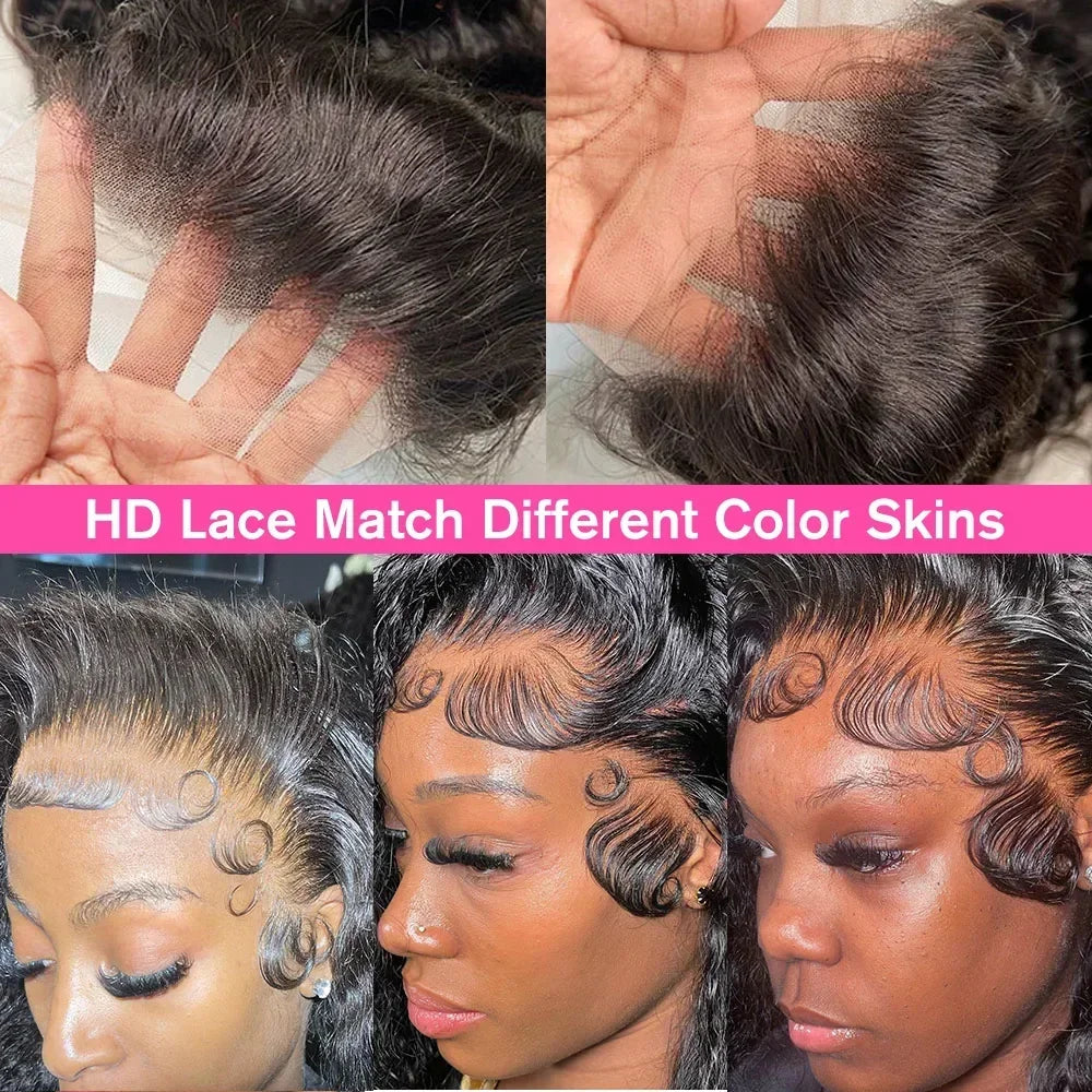 Glueless Kinky Curly Wigs 13x6 HD Lace Frontal Wig Human Hair 4C Afro Curly Lace Front Human Hair Wigs 7x5 HD Lace Closure Wig