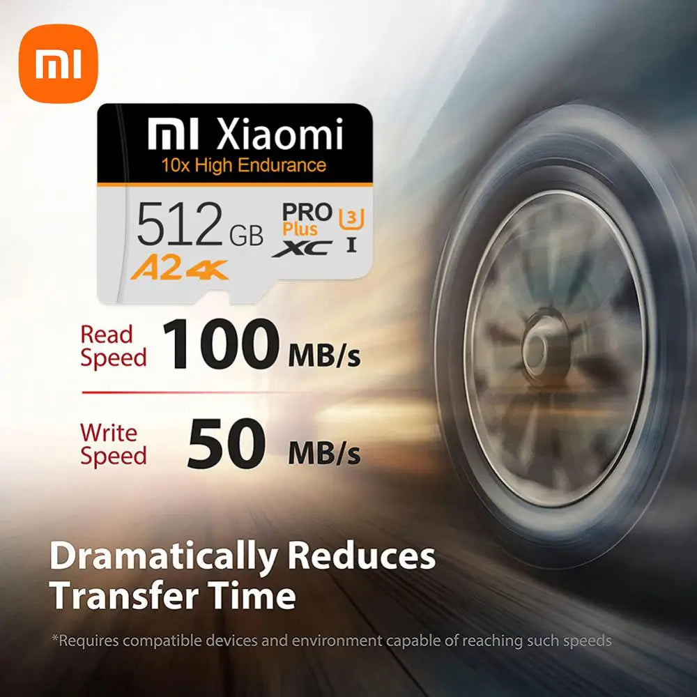 Xiaomi Micro tf SD Card High Speed SD Memory Card 128GB 256GB 64GB Micro SDXC U3 A2 TF Flash Card for Xiaomi Phone Camera table