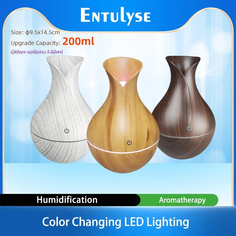 Portable Ultrasonic Air Humidifier Aromatherapy Diffuser Essential Oil Mini Car Home Mist Maker Defusers USB Humificador LED