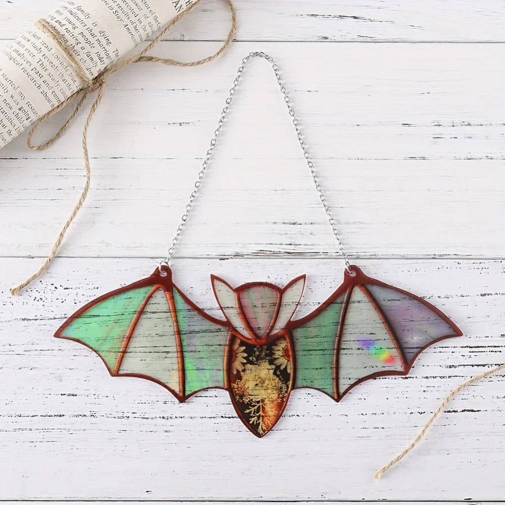 Suncatcher Hanging Colored Acrylic Bat Catcher Pendants Wind Chimes Window Car Art Pendant Home Decor