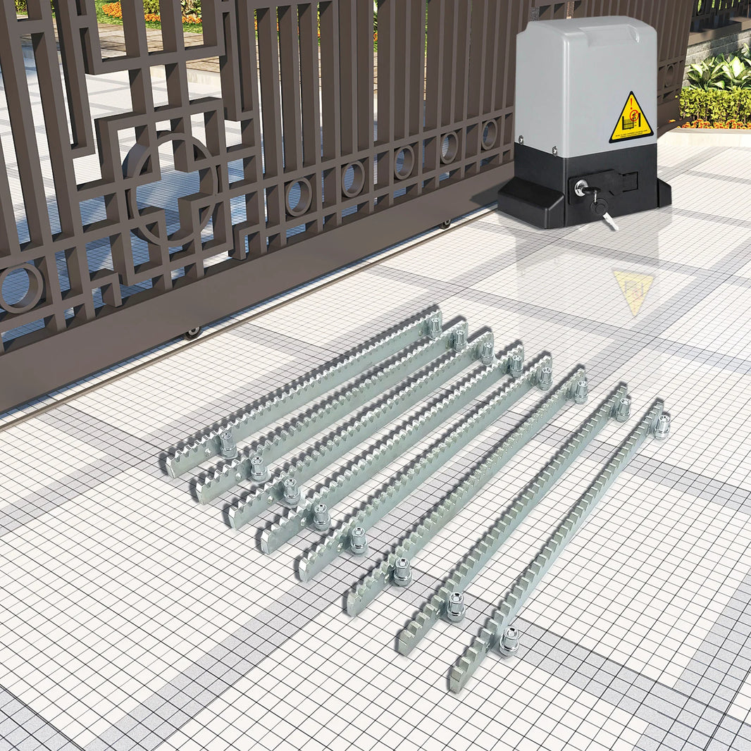 2000KG 750W Electric Sliding Gate Opener Kit AC Motor Automatic Gate Door Operators Kit with Infrared Sensor+4m Rack+2 Remote
