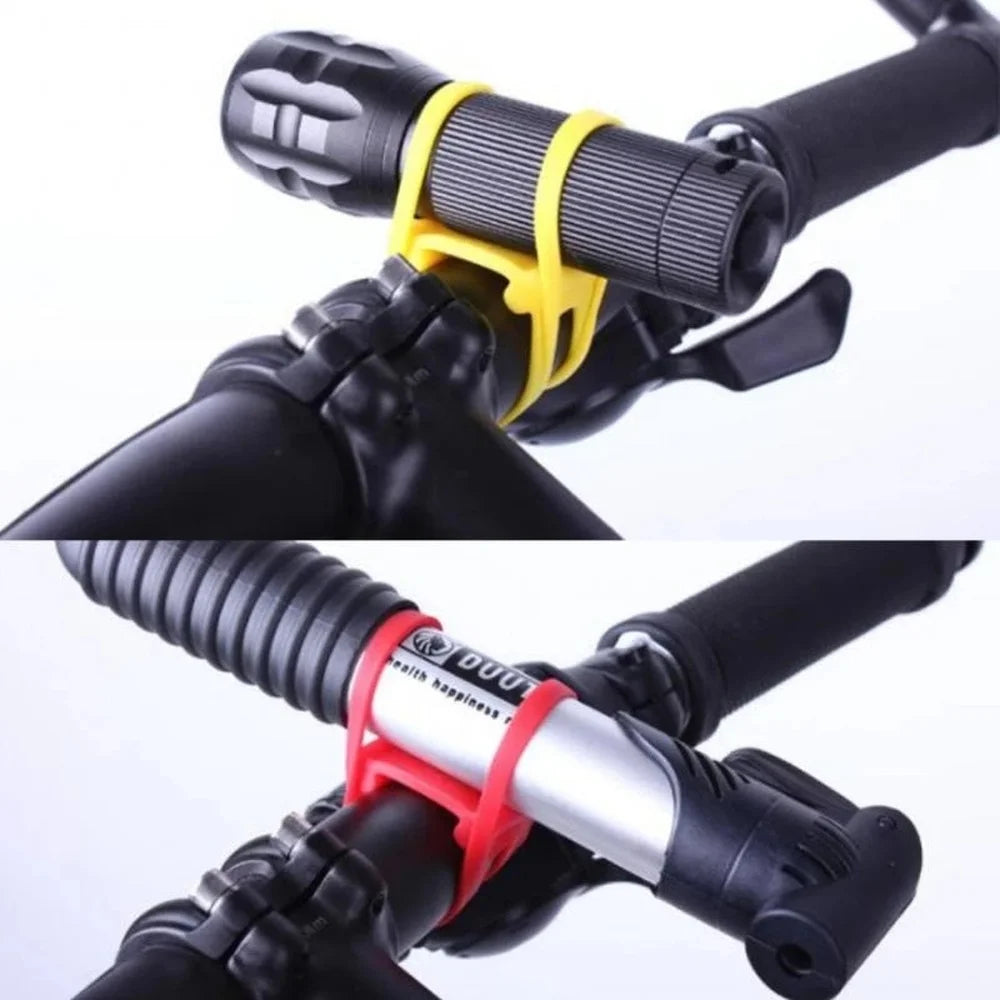 MTB Cycling Bike Bicycle Silicone Band Flash Light Flashlight Phone Strap High Strength Bike Light Fixed Tie Ribbon Mount Holder