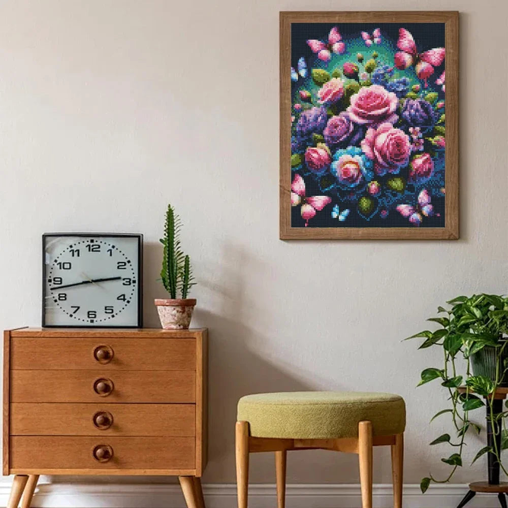 5D DIY Animal Butterfly Diamond Painting Kit Mosaic Flower Full Round Drill Painting Home Decor Art Gift Rhinestone Pictures