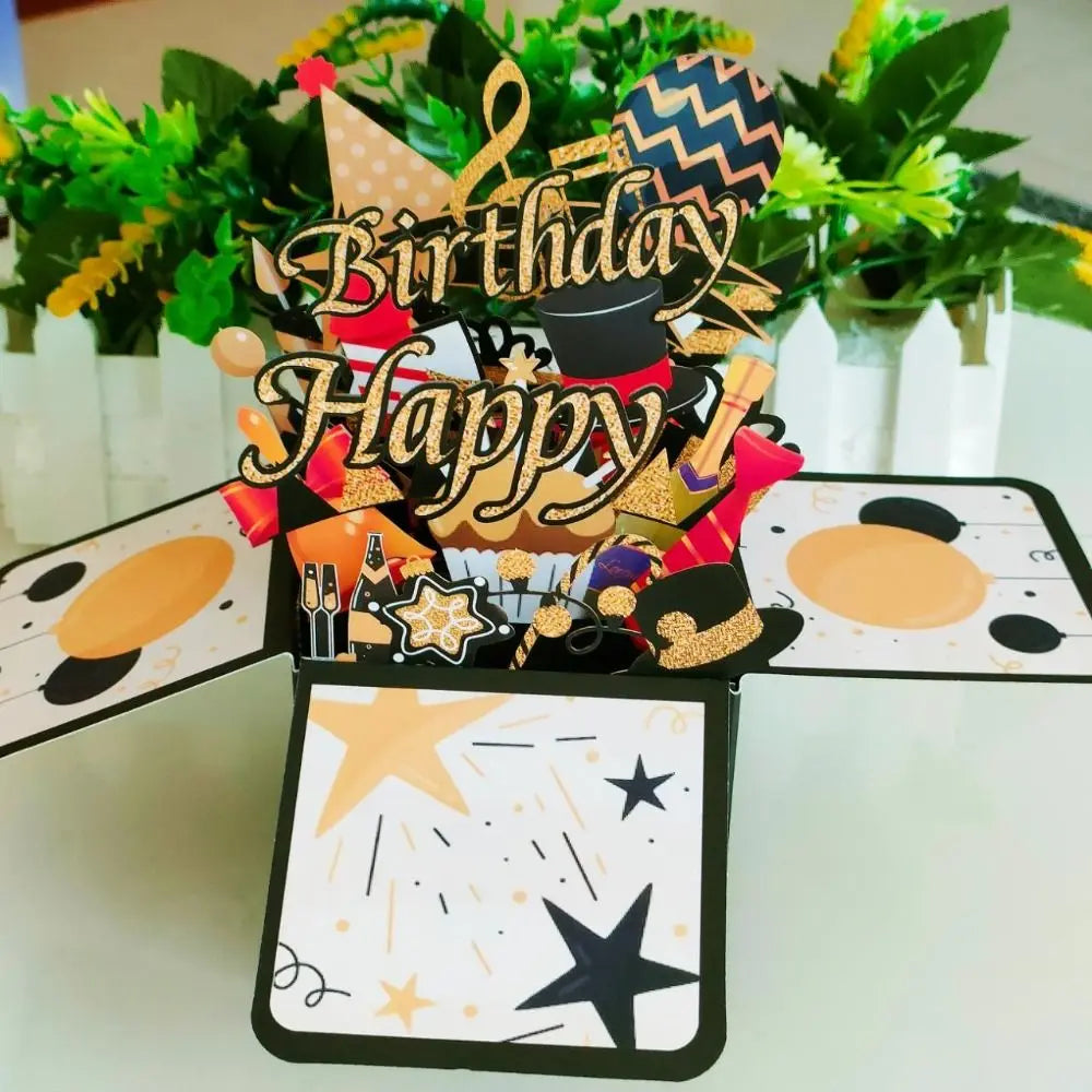 3D Pop Up Greeting Cards Merry Christmas Cards New Year Greeting Cards Birthday Blessing Postcard Swan Mermaid Thank You Cards