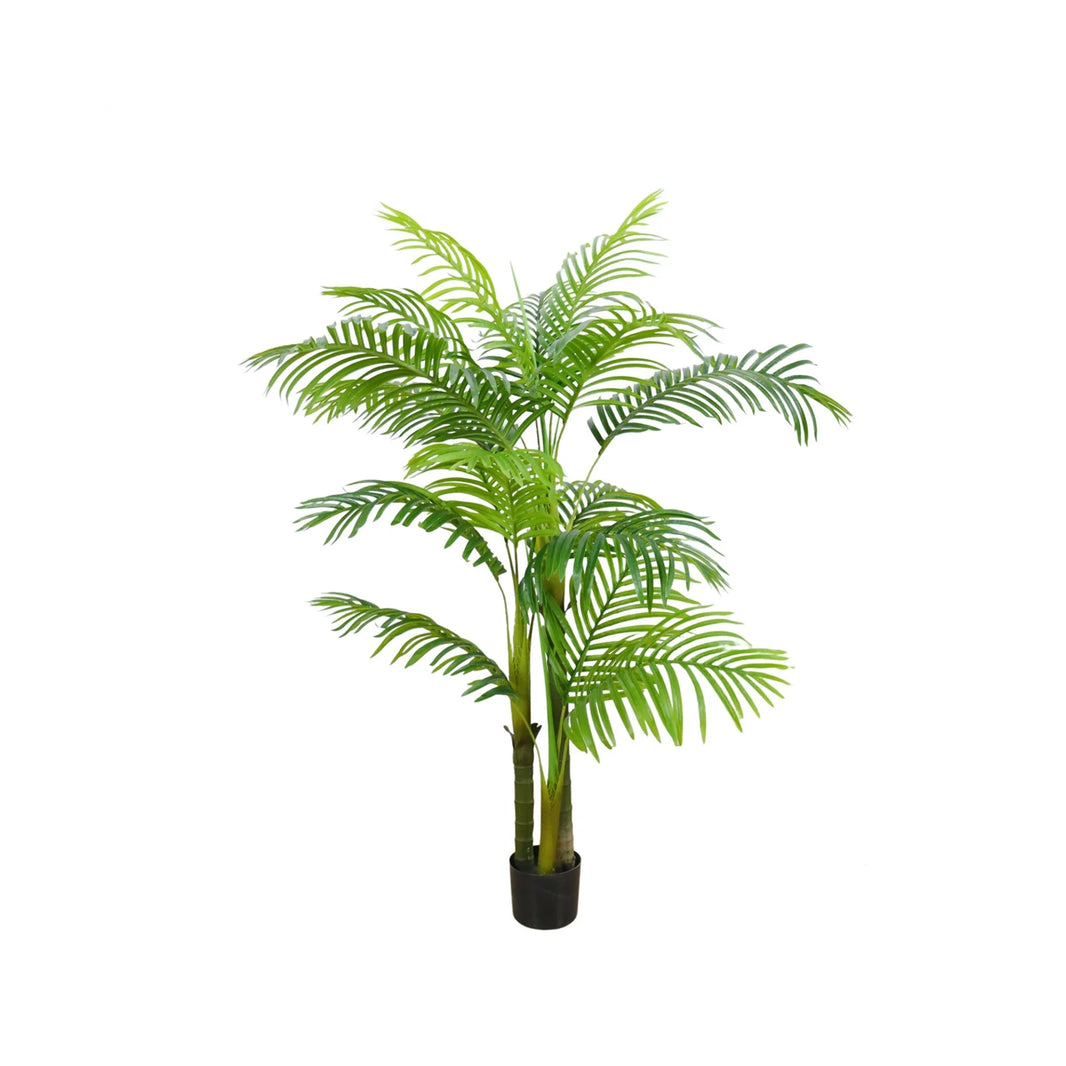 Artificial Palm Tree, Green Large Tropical Palm Faux Plant In Pot With Trunks And Realistic Leaves, Palm Tree For Room Patio Off
