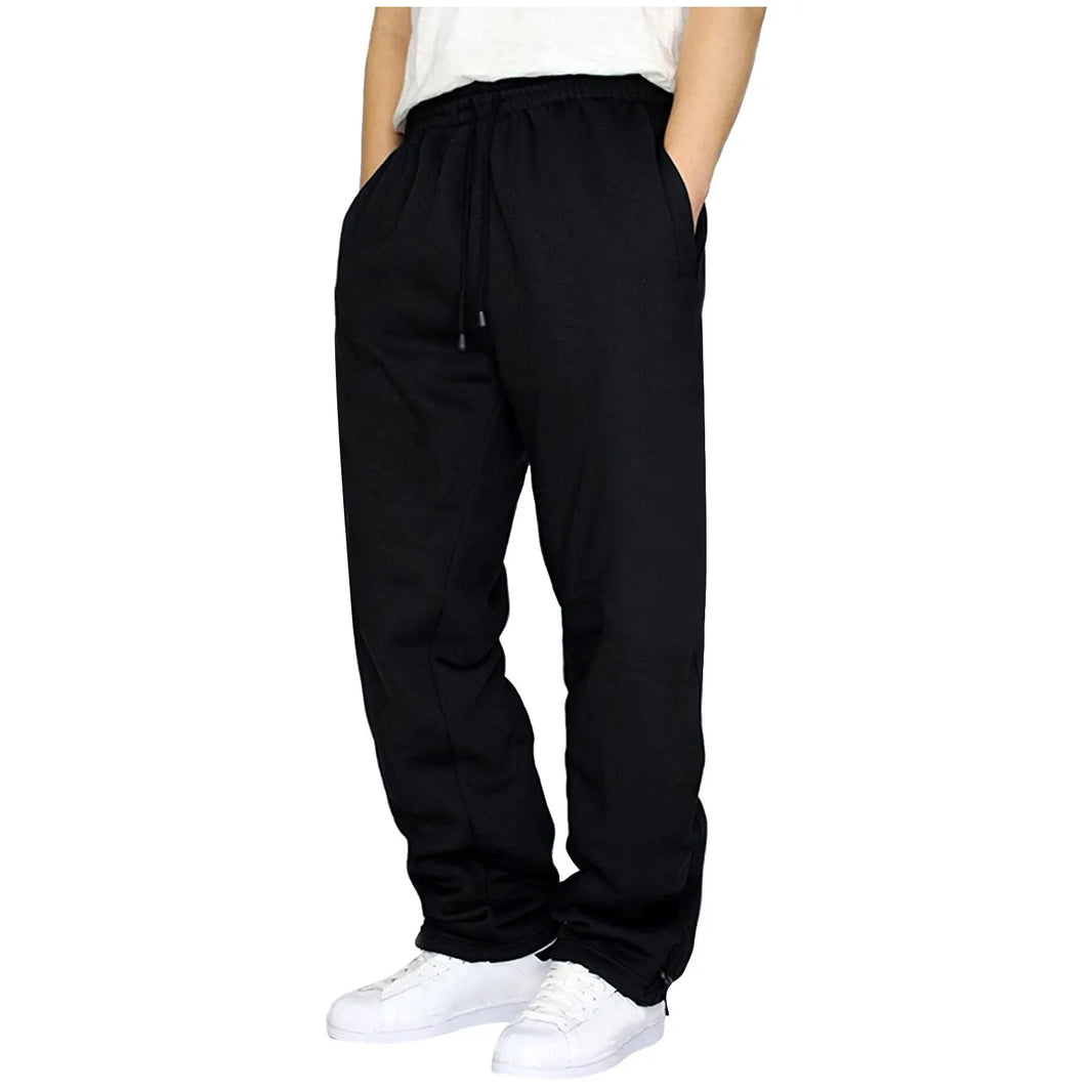 Men's Black Sweatpants Elastic High Waist Drawstring Baggy Casual Trousers Jogger Running Trousers Pantalones Hombre Plus Size
