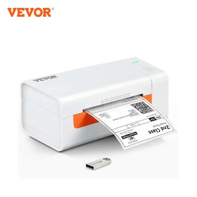 VEVOR 203dpi Desktop Thermal Label Printer USB Label Maker Sticker Shipping Barcode Printer Compatible W/ Windows/Mac OS/ Linux