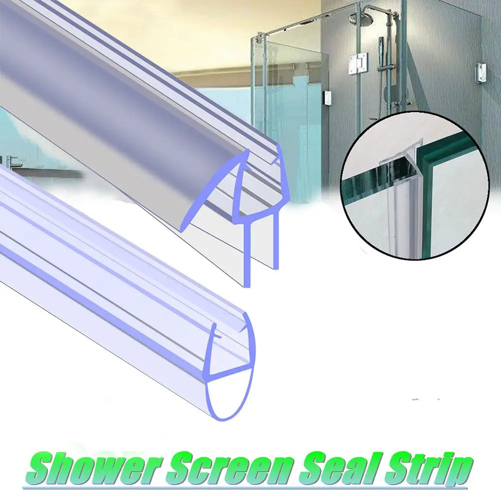 Water Baffle Sealing Strips Glass Door Weatherstrip Window Seal Rubber Household Prevent Bath Screen Bathroom Transparent