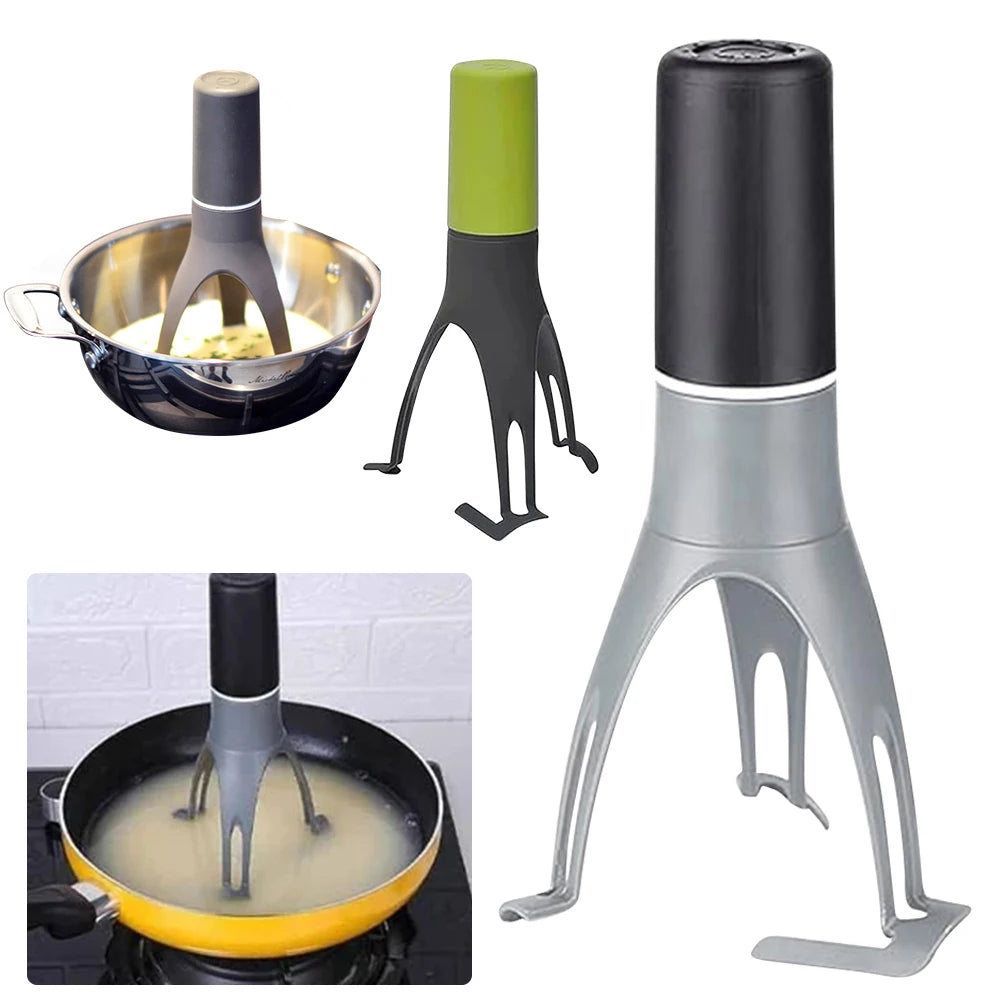 Triangle Pan Stirrer Automatic Egg Beater Multifunction Sauces Soup Cream Blender Dishwasher Safe Battery Operated Kitchen Tools