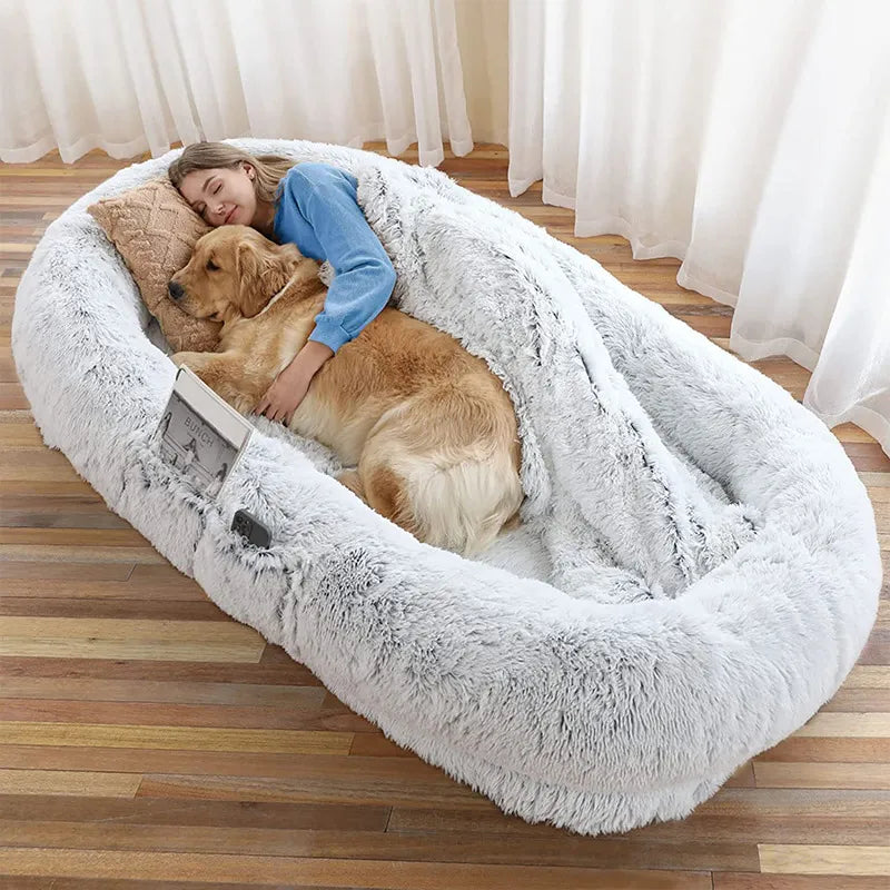 Hot selling human dog kennel for winter warmth, removable and washable large sponge mat pet products dog beds for large dogs