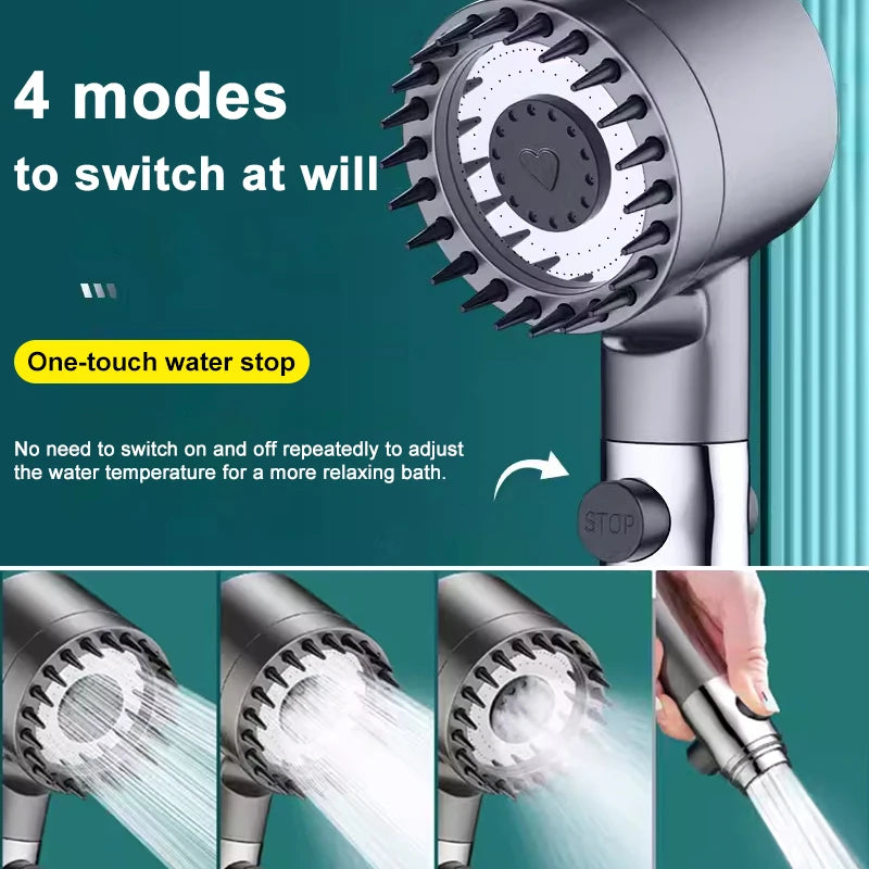 3 Modes Shower Head High Pressure Showerhead Portable Filter Rainfall Faucet Tap Bathroom Bath Home Innovative Accessories