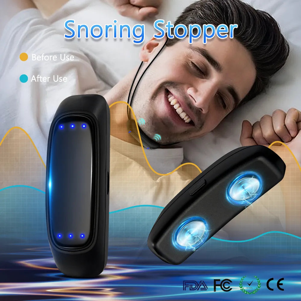 Smart Anti Snoring Device EMS Pulse Snoring Stop Effective Solution Snore Sleep Aid Portable Noise Reduction Muscle Stimulator