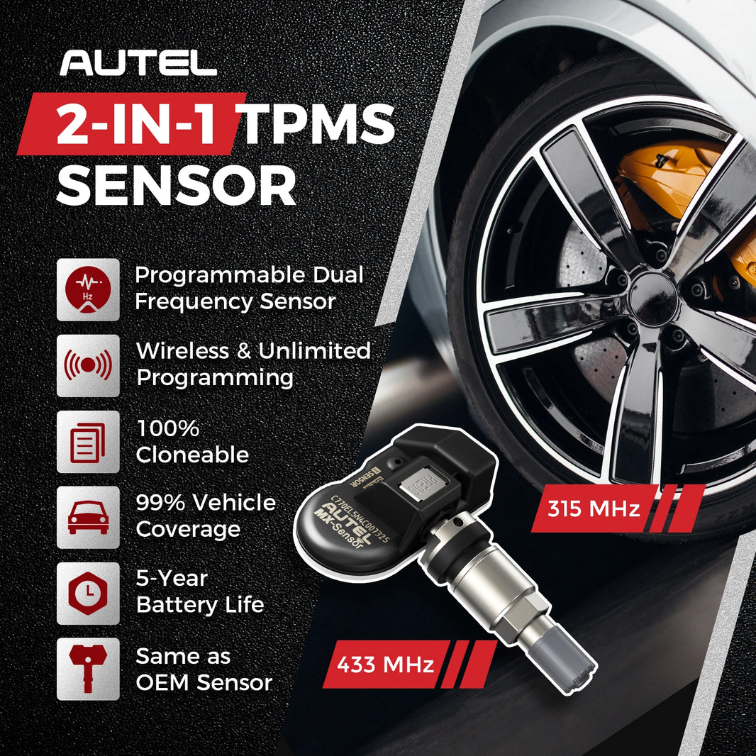 Autel MX Sensor 433 315MHZ TPMS Sensor Tire Repair Tools Scanner MaxiTPMS Pad Tire Pressure Monitor Tester Programming MX-Sensor