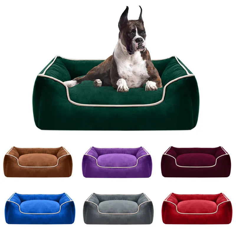 New Large Dog Bed Thickened Warm Non-slip Mat Four Seasons Universal Detachable Pet Kennel Dog Sofa Pet Supplies