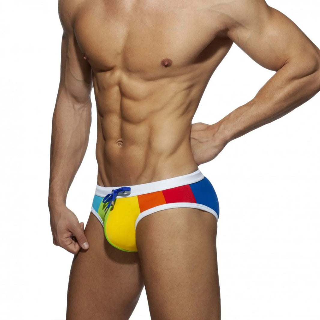 Beach Swimming Trunks Male Striped Summer Trousers Drawstring Low-Wasited Briefs Sporty Pants Swimming Wear For Mens шорты