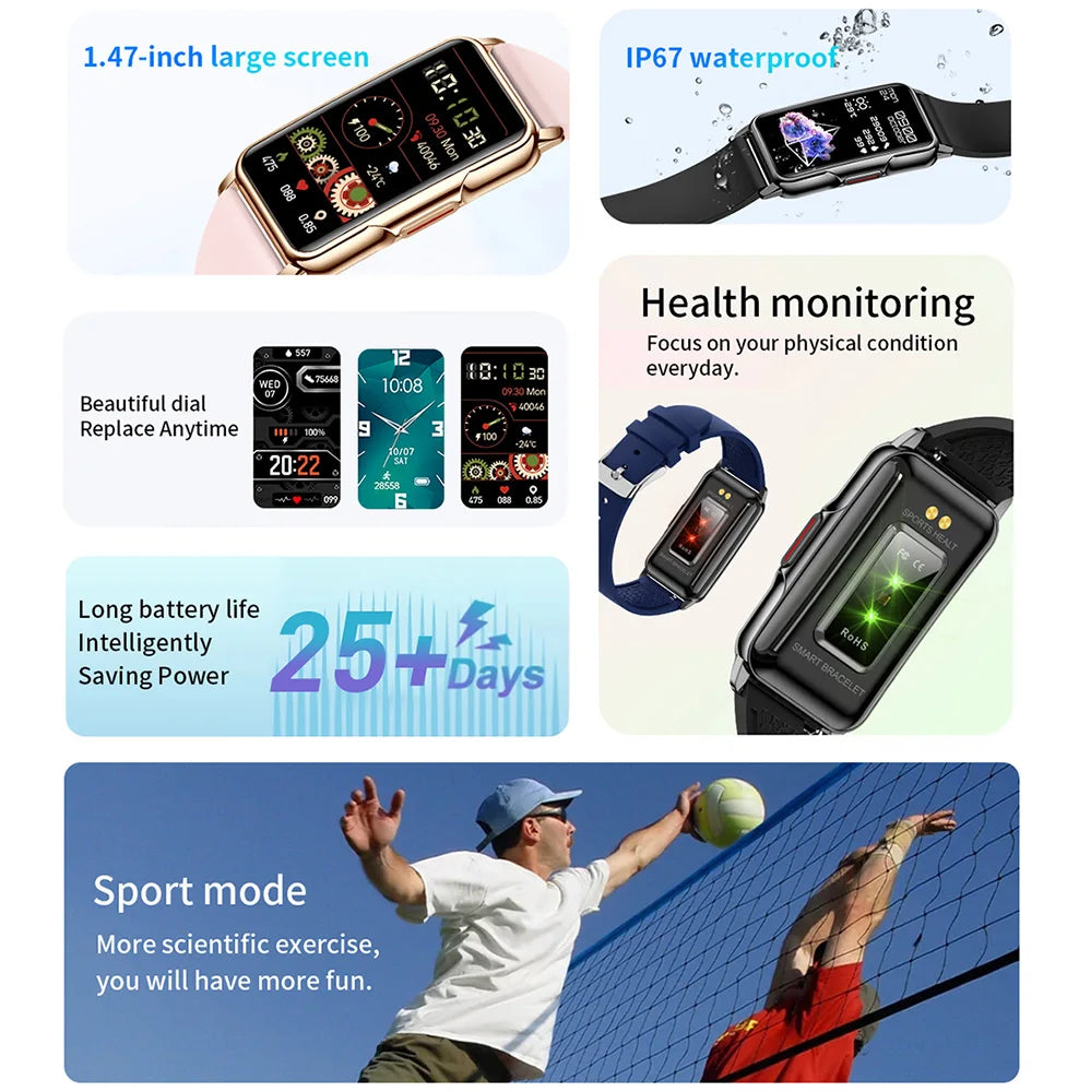 2023 Fitness Smart Watch Men Women Real Blood Oxygen Heart Rate Monitor Waterproof Sports Smartwatch for Xiaomi Huawei IOS Phone