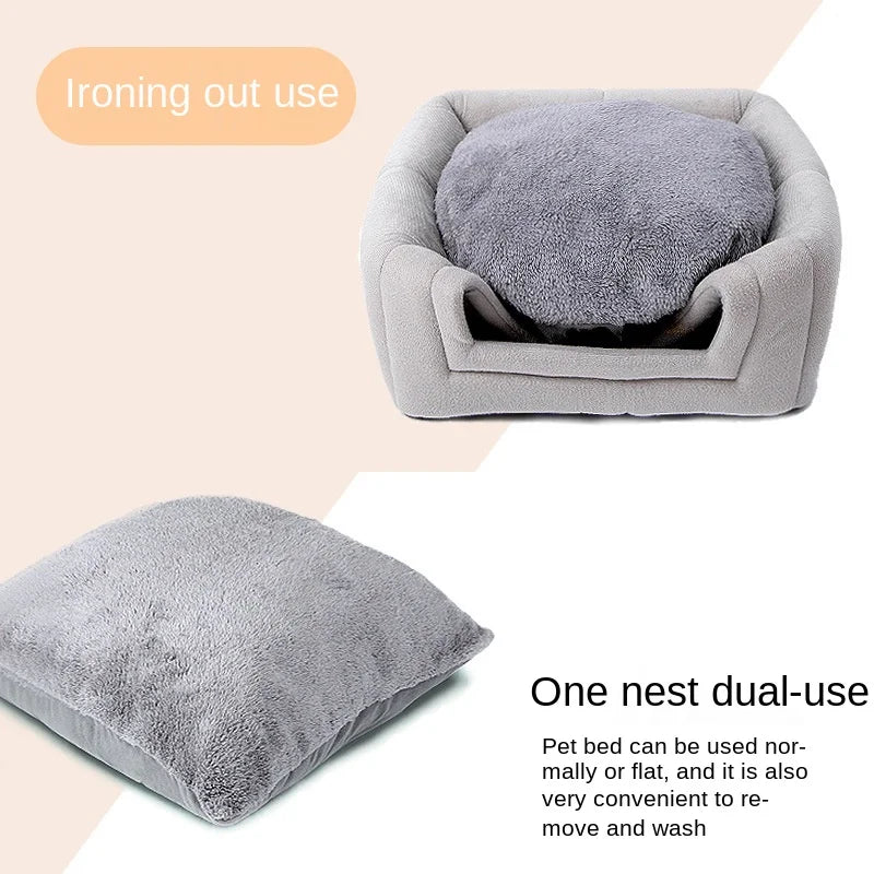 Cat House Winter Warm Pet Bed Four Seasons Universal Breathable Cat Nest Plush Mattress Cat Bed Small Dog Kennel Cat Supplies