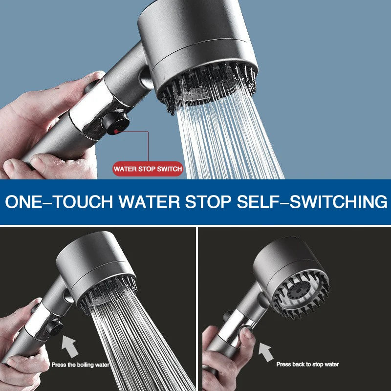 High Pressure Showerhead 3 Modes Shower Head Portable Filter Rainfall Faucet Tap 304 Material Bath Home Innovative Accessories