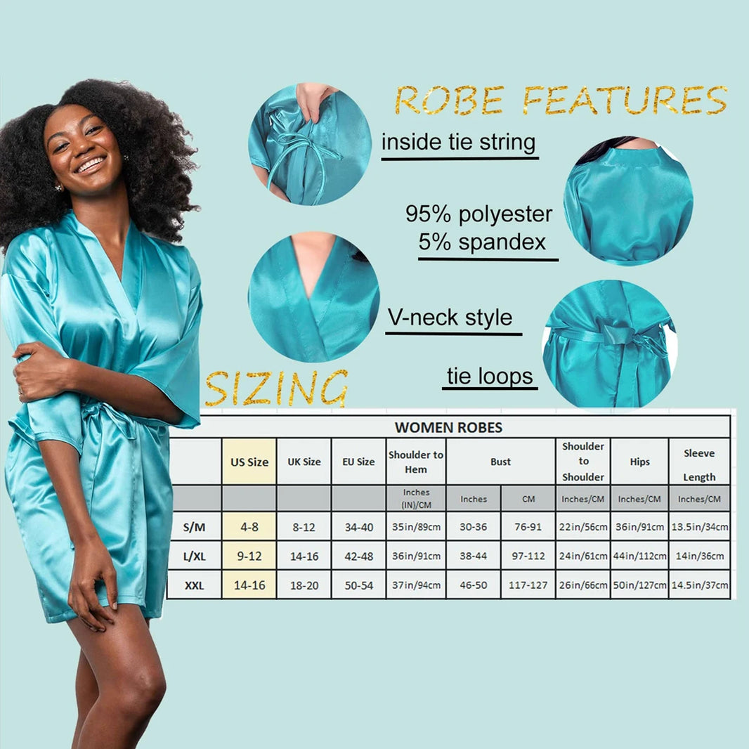 Nightgown Soft Bathrobe Short Women's Lounge Bride Bridesmaid Morning Gown Solid Color Wedding Party Silky Robes Summer