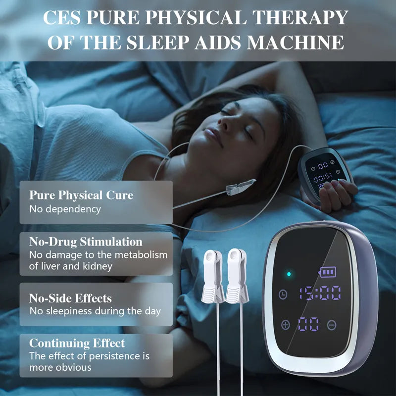 KTS Sleep Aid Device CES Stimulation Therapy 600mAh Hand-held Anxiety Depression Fast Sleep Instrument Sleeper Therapy Insomnia