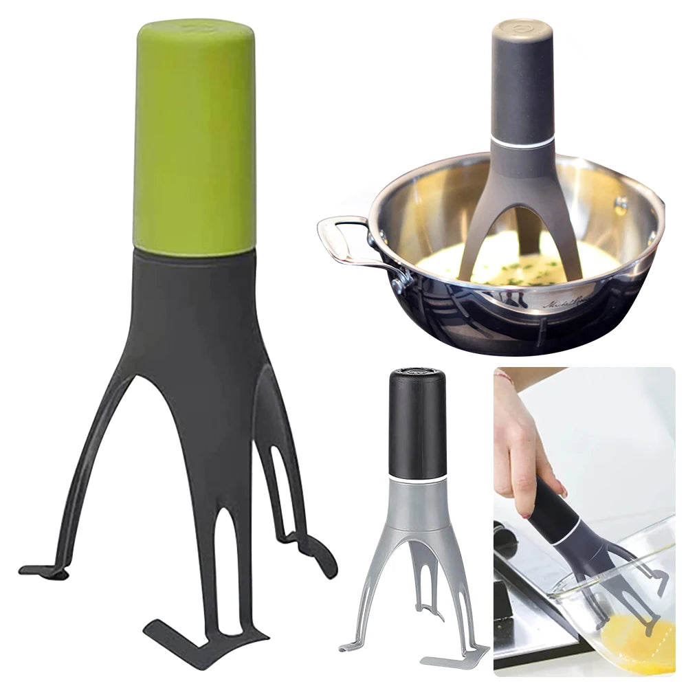 Triangle Pan Stirrer Automatic Egg Beater Multifunction Sauces Soup Cream Blender Dishwasher Safe Battery Operated Kitchen Tools