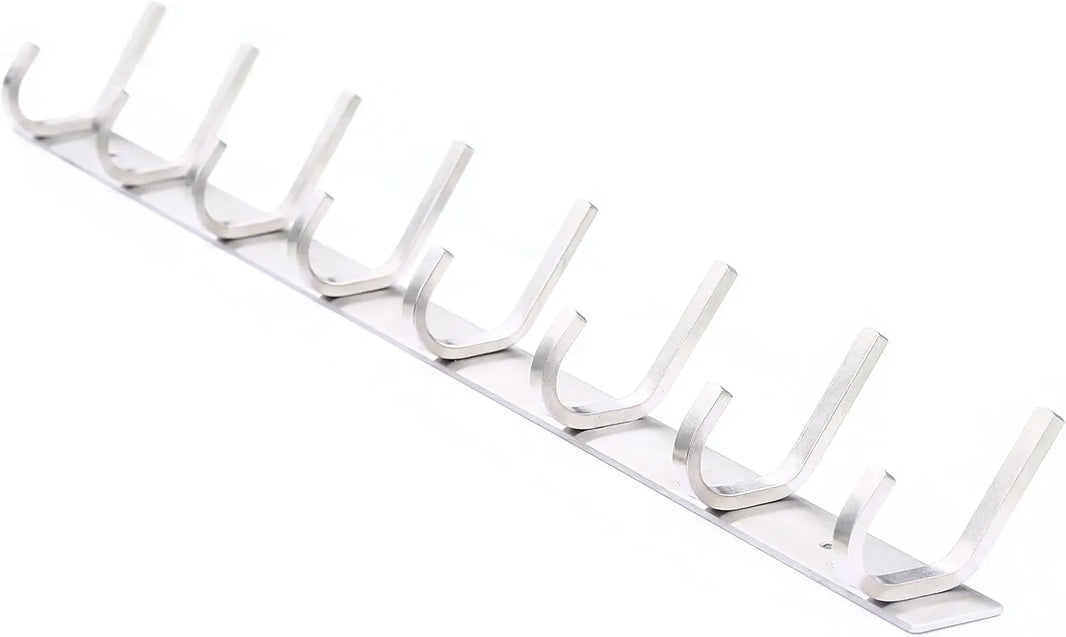 Heavy Duty Stainless Steel 304 Hook Rail Coat Rack, Satin Finish, Great Home Storage & Organization for Bedroom