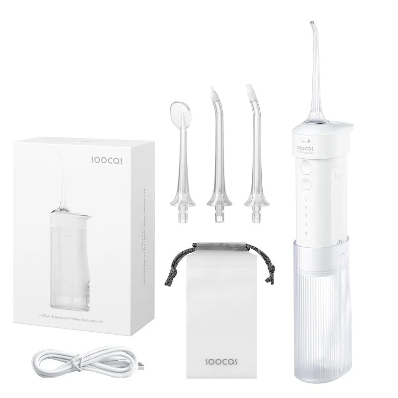 Soocas W3 W1 Portable Oral Irrigator USB Rechargeable Dental Water Flosser Stable Water Flow IPX7 Waterproof Teeth Cleaner