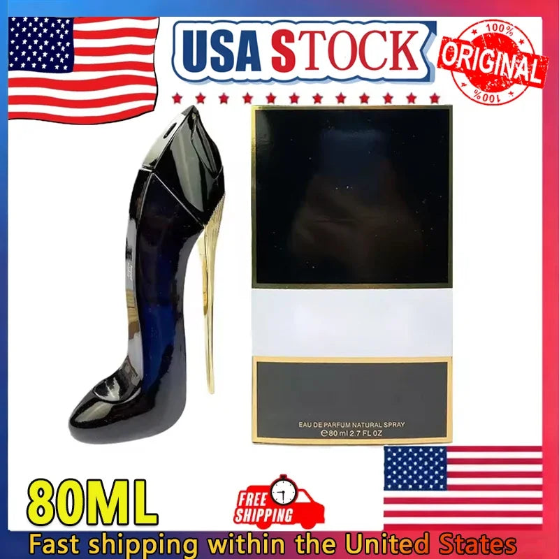 New 80ml Women's Luxury Floral Elegant High Heel Bottle Design Lasting Fragrance Sexy Spray Fashion Deodorant Perfume Gift
