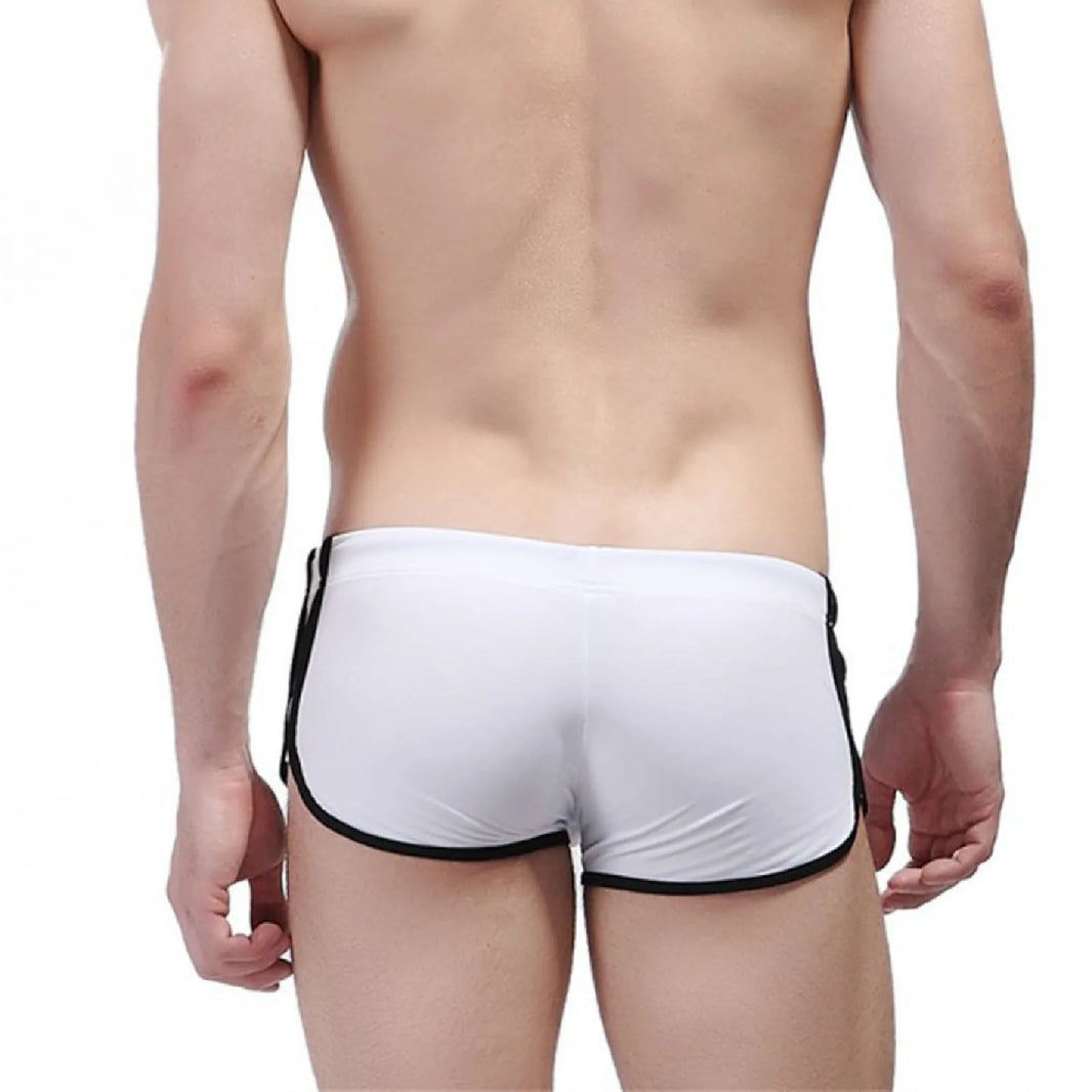 Male Swimwear Swimming Trunks Lace Up Summer Boxer Fashion Beach Shorts Mens Athletic Training Swimsuit Sporty Shorts шорты