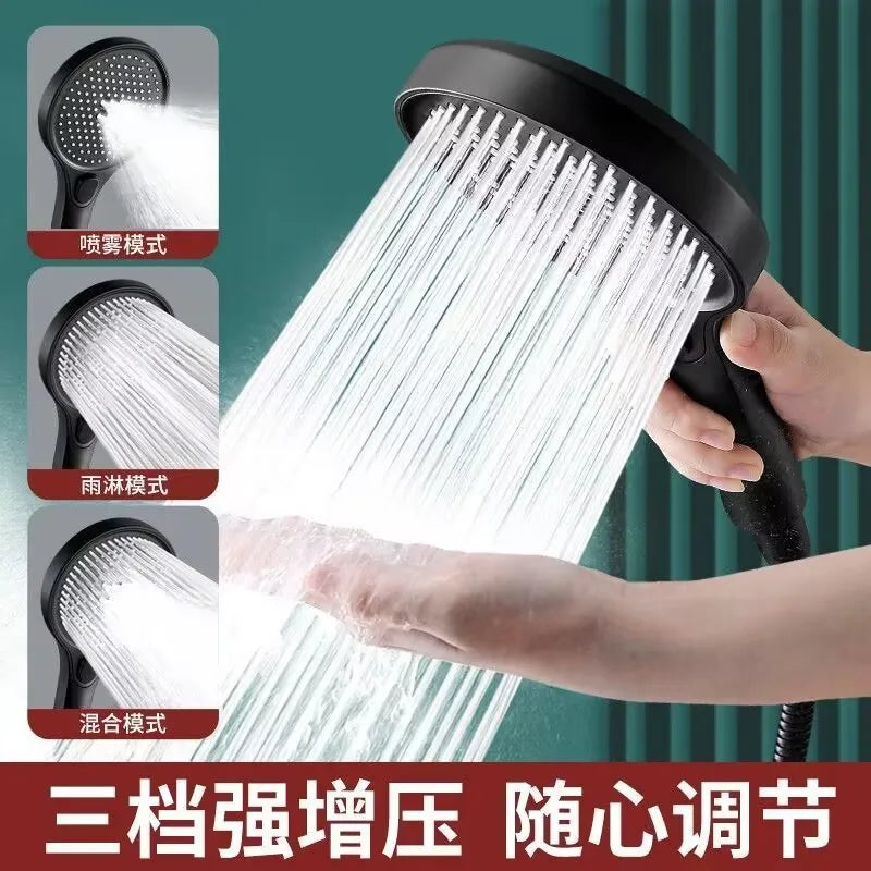 13CM Big Shower Head 3 Modes Adjustable High Quality High Pressure Water Saving Flow Shower Faucet Nozzle Bathroom Accessories