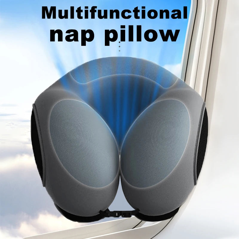 Travel Pillows Airplanes Inflatable Portable Memory Foam Neck Pillows Soft Slow Rebound Space Travel Pillow Solid Neck U Pillow