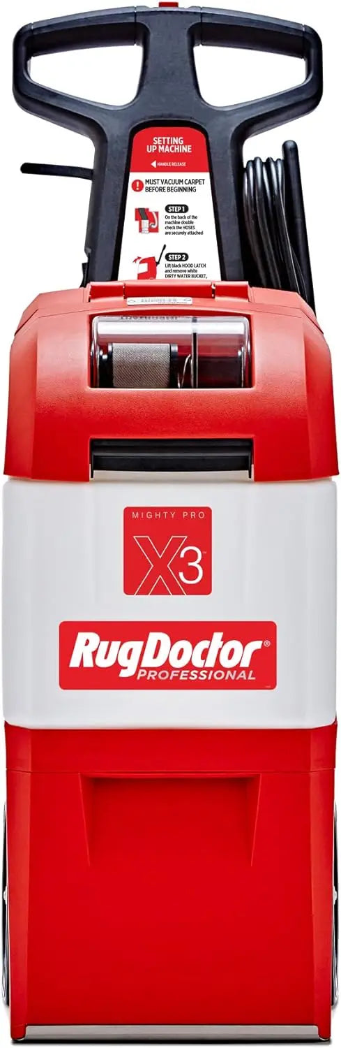 Rug Doctor X3 Commercial Carpet Cleaner – Large Red Oxy Pro Pack, Exclusive Vibrating Brush Spray Scrub and Extract Embedded Dir