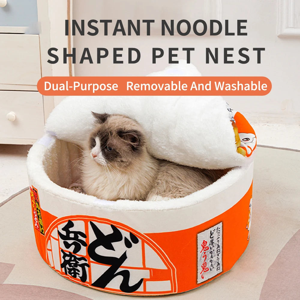 Hanpanda Four Season Home Instant Noodles Pet House For Cats Pet Bed Udon Noodles Cat Nest Bed Sofa Cushion Soft Basket For Cats