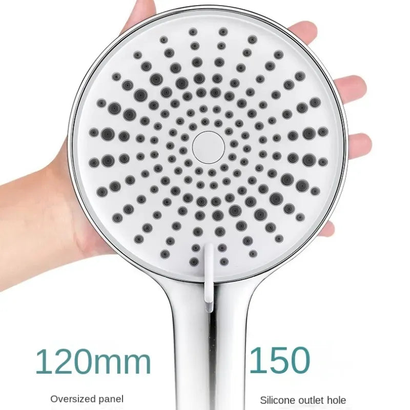 12CM Big Panel Handheld Shower Head 3 Functions Pressurized Water Saving Shower Head Faucet Replacement Bathroom Accessories