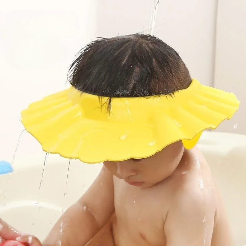 Adjustable Child Kids Waterproof Eye Protection Ear Protection Bath Visor Wash Hair Shield Shampoo Hat Baby Shower Caps