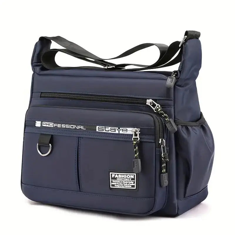 Men's Backpack Shoulder Bag Waterproof Wear-resistant Backpack Multi-pocket Business Casual Men's Messenger Bag