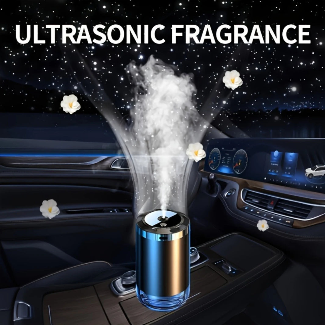 1pc Portable Mini USB Aromatherapy Essential Oil Diffuser with Soft Candlelight, Humidifier Function, Rechargeable Lithium-Polym